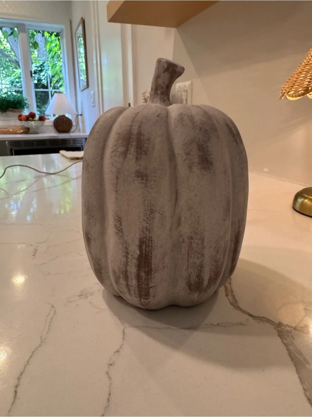 Neutral Gray Decorative Pumpkin - Home Accents